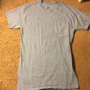 Sky blue T-shirt with shirt pocket short sleeve